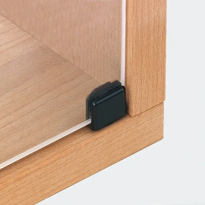 Häfele Bisagra para puertas de cristal - 20 x 16 mm, Ángulo de apertura: 90 °, Negro - Primer plano