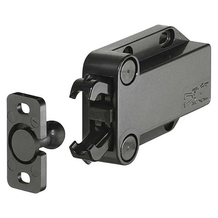 Häfele Cerradura para muebles - 57 x 40 mm, Plástico, Negro - Vista angular