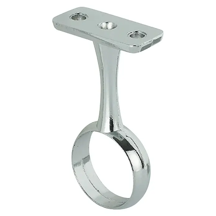 Häfele Soporte de barra para ropa - 25 mm, Zinc, Plateado - Vista angular