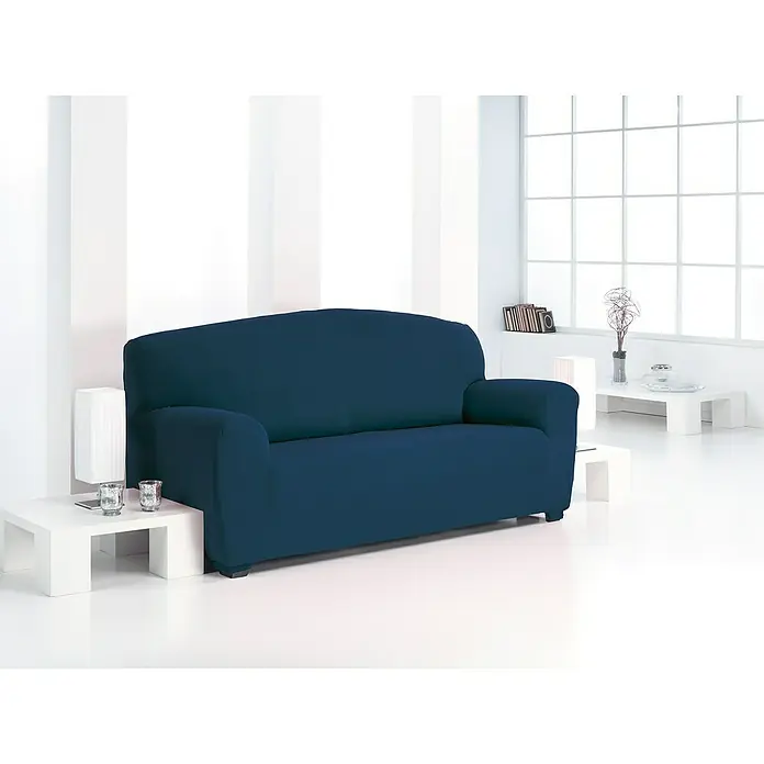 Funda de sofá Kenzo 3 plazas - 180 x 220 cm, Azul, Poliestireno - Foto ambiente