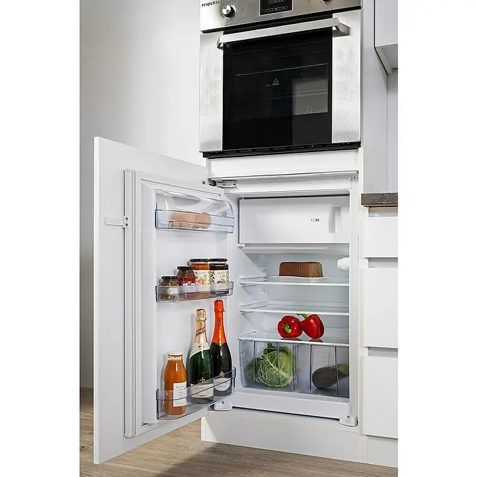 Respekta Premium Winkelküche GLRPL280HWW - 280 x 172 cm, Mit Elektrogeräten, Weiß Hochglanz - Detailaufnahme