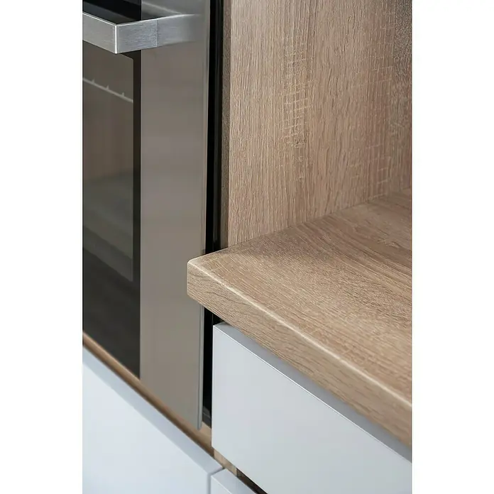 Respekta Premium Küchenzeile GLRP280HESW - Breite: 280 cm, Mit Elektrogeräten, Weiß Hochglanz - Detailaufnahme