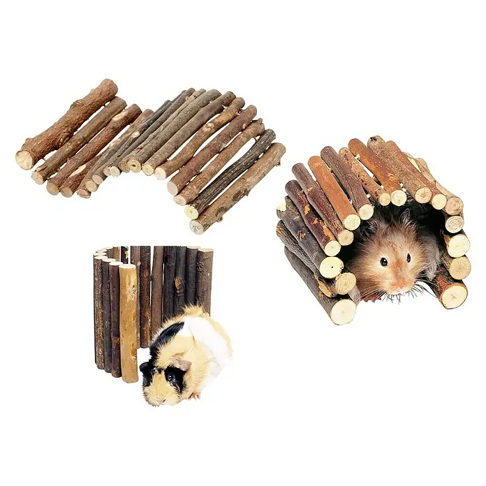 Karlie Knaagdierspeelgoed Wilgenbrug - 60 x 35,5 x 5 cm, Hout - Toepassingsvoorbeeld