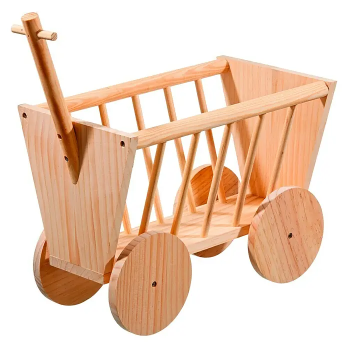 Karlie Voederdispenser Hooiruif - 20 x 12 x 14 cm, Hout - Zijaanzicht links