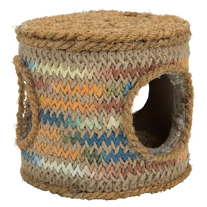 Karlie Knaagdierspeelgoed Ton - 12 x 12 x 10,5 cm, Hout/kokostouw - Vooraanzicht