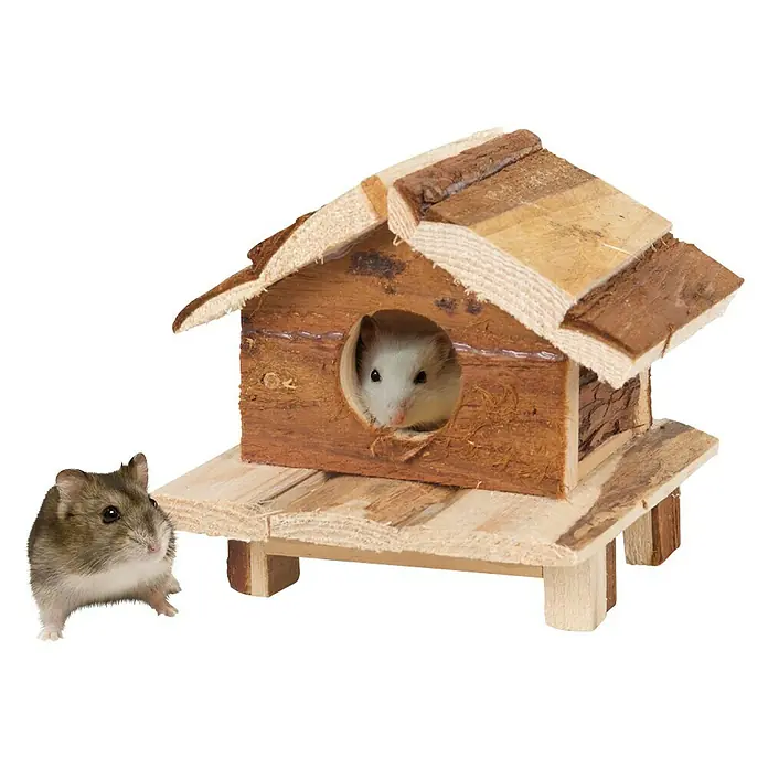 Karlie Knaagdierhuis Hudson Bay - 14 x 12 x 13 cm, Hout - Vooraanzicht