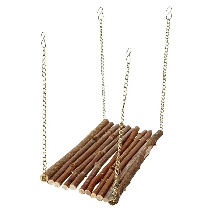 Karlie Knaagdierspeelgoed Rody Swing - 26,5 x 11 x 3 cm, Hout - Diagonaal zicht