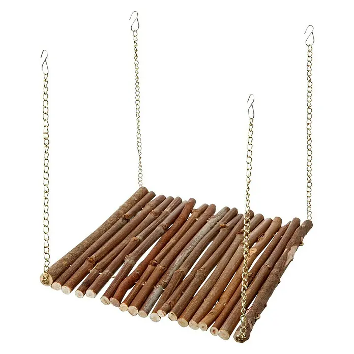Karlie Knaagdierspeelgoed Rody Swing - 26 x 21 x 2,5 cm, Hout - Diagonaal zicht