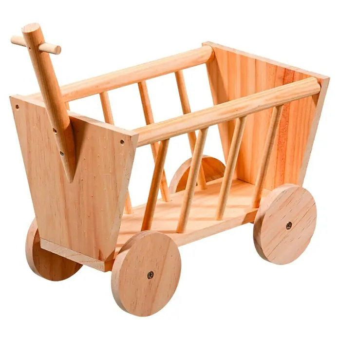 Karlie Voederdispenser Hooiruif - 29 x 19 x 21 cm, Hout - Zijaanzicht rechts