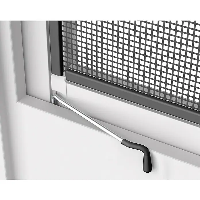 Easy Life easyLINE 2 Insektenschutzfenster XL - B x H: 150 x 210 cm, Farbe Rahmen: Weiß, Schnellmontagefedern - Detailaufnahme