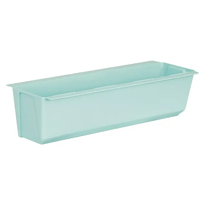 Geli Pflanzkasten-Einsatz Easy - Außenmaß (L x B x H): 37 x 10 x 10 cm, Kunststoff, Blau - Diagonale Ansicht