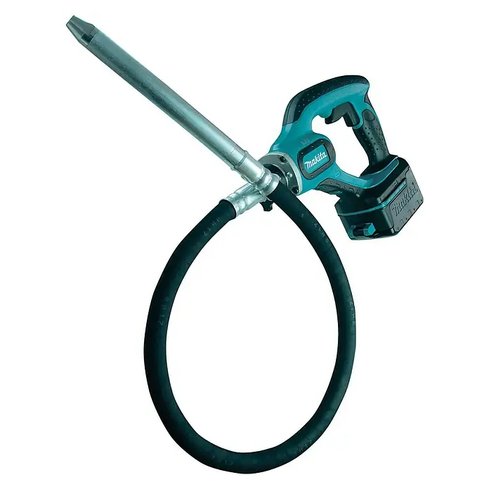 Makita Akku-Betonverdichter DVR450RTE - 18 V, 2 Akkus, Schwingzahl: 13.000 U/min - Diagonale Ansicht