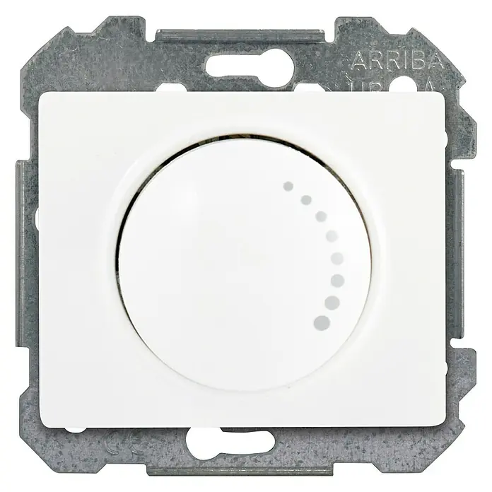 Siemens Delta Iris Regulador LED - Blanco, Plástico, Montaje en la pared - Vista frontal