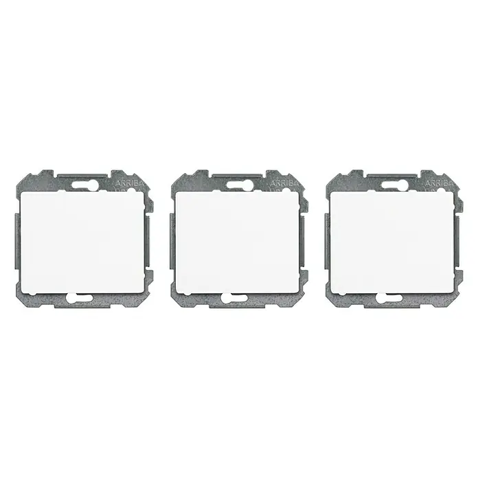 Siemens Delta Iris Conmutador Pack 3 - Blanco, Montaje en la pared, IP20 - Vista frontal