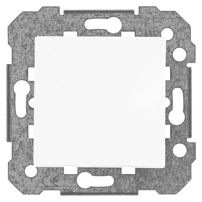 BJC Viva Conmutador con luz - Blanco, Montaje en la pared, 10 AX - Vista frontal