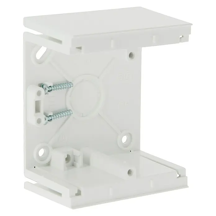 BJC Viva Caja de superficie de extensión blanco - 43 x 86 x 86 mm, En pared - Vista angular