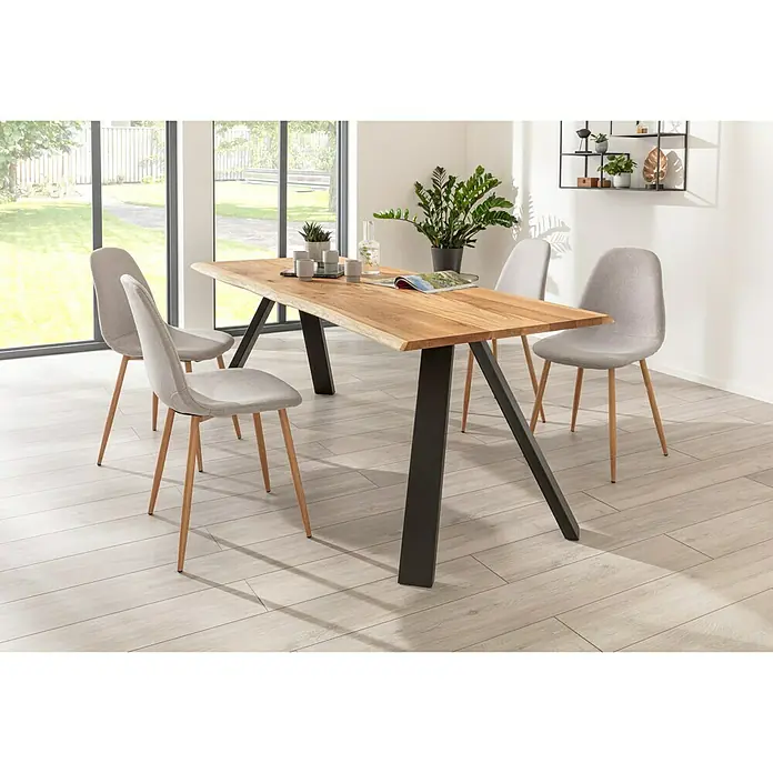 Pur Iternal Black Edition Noga stola - 700 x 374 x 723 mm, Crne boje, V oblik, Namijenjeno za: Dimenziju stolova 80 - 90 cm, 2 Kom. - Živopisni prikaz