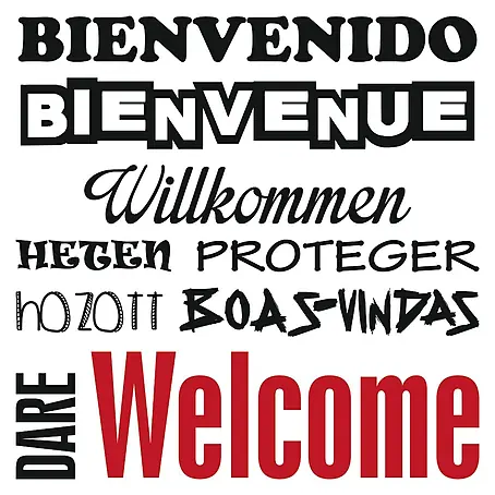 Vinilo de pared Adhesivo Welcome