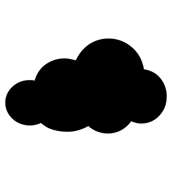 Vinilo de pared Pizarra Nube - Negro, 60 x 30 cm - Vista superior
