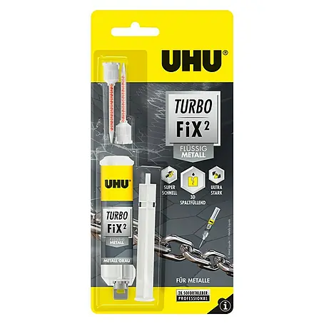 UHU Turbo Fix² 2-Komponenten-Kleber Flüssig Metall