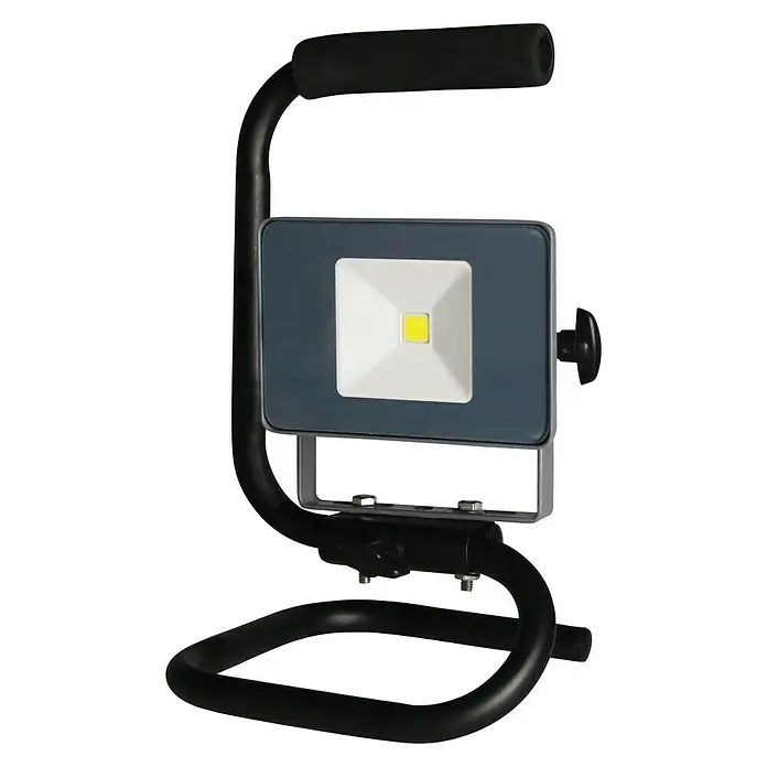 Profi Depot Mobiler LED-Strahler - 10 W, Schwarz, IP65 - Vorderansicht