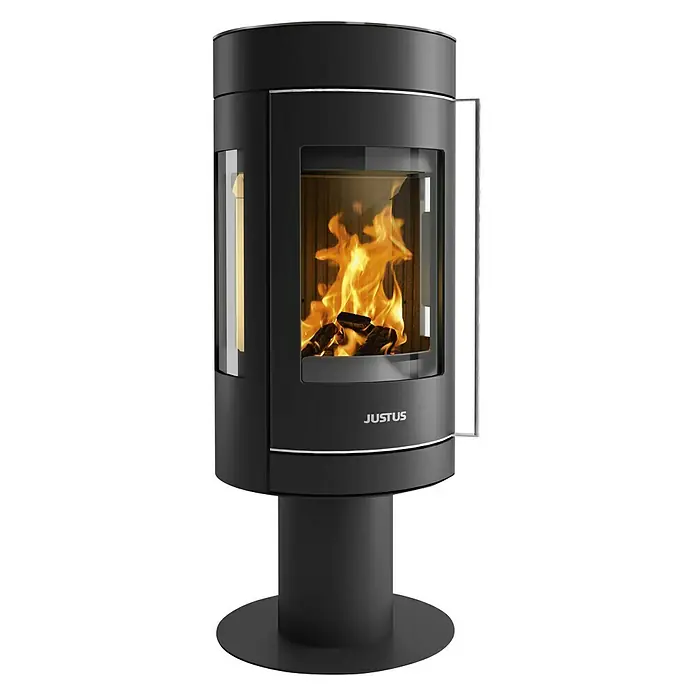 Justus Kaminofen Meva - 5,5 kW, Raumheizvermögen: 88 m³, Material Abdeckung: Glas - Vorderansicht
