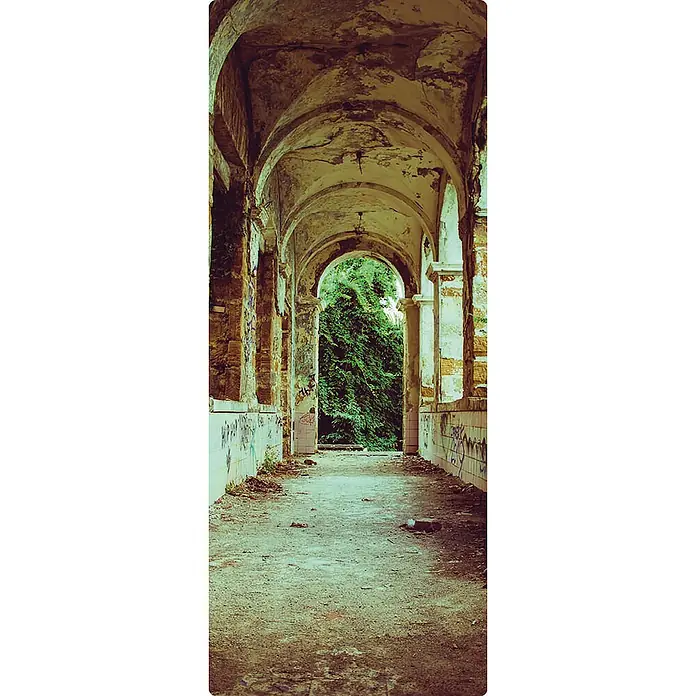 SanDesign Handmuster Lost Place Abbey - 17,5 cm x 7 cm x 8 mm, Landschaft & Stadt - Draufsicht