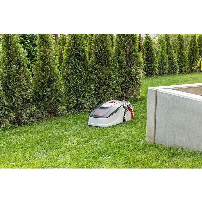 Bosch Robotska kosilica ROBOLINHO 300 E - 20 V, Litij-ionska, 2,5 Ah, 1 baterija, Maksimalna preporučena površina: 300 m² - Živopisni prikaz