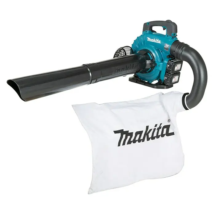Makita Akku-Laubbläser DUB363PT2V - 2 x 18 V, Li-Ionen, 2 Akkus, Blasleistung: 13,4 m³/min - Diagonale Ansicht