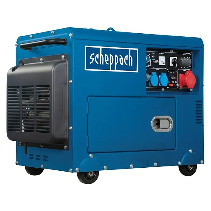 Scheppach Stromerzeuger SG5200D - 4.200 W, Tankvolumen: 16 l, 5,7 kW - Diagonale Ansicht