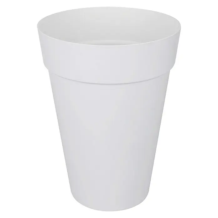 Elho Plantenpot Loft Urban Hoog Wit - Max. buitendiameter: 28 cm, Hoogte: 36,1 cm, Kunststof, Wit - Vooraanzicht