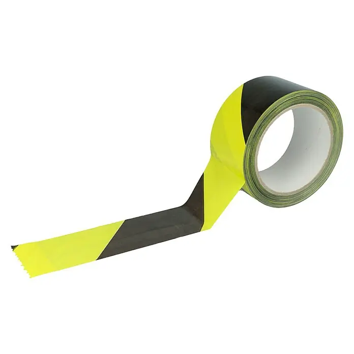 Stabilit Traka za označavanje - 66 m x 50 mm, Žuta-crna - Dijagonalni pogled