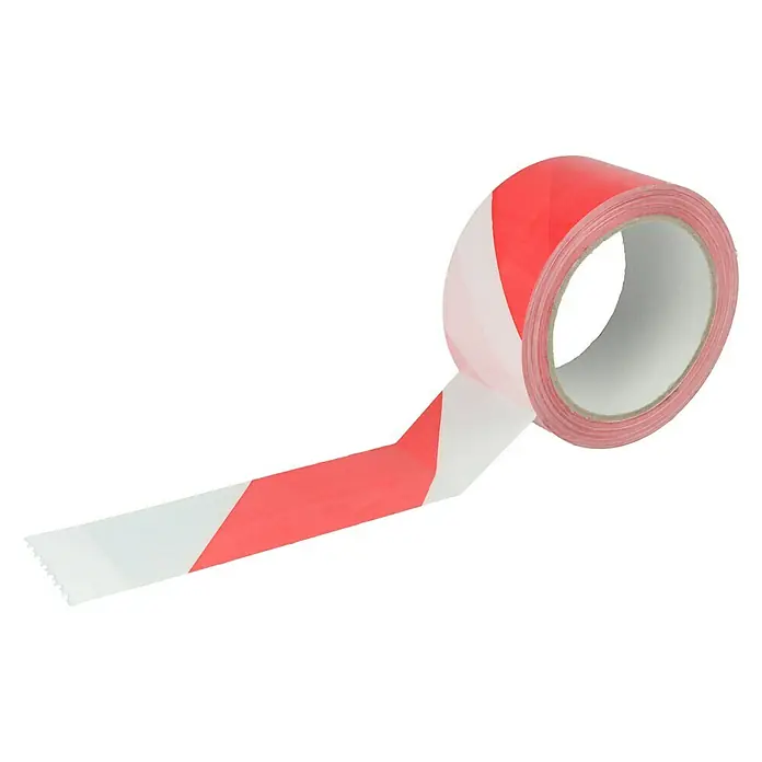Stabilit Traka za označavanje - 66 m x 50 mm, Crveno-bijele boje - Dijagonalni pogled
