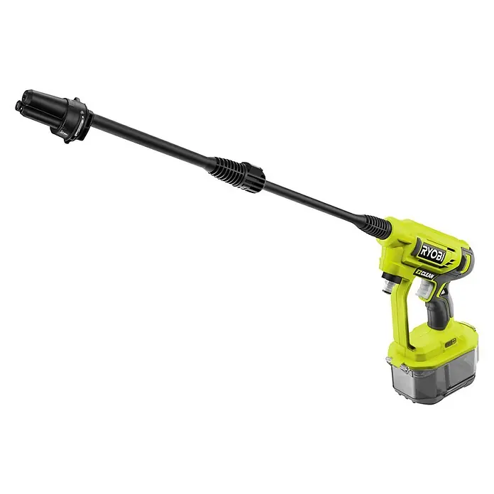 Ryobi ONE+ Akku-Hochdruckreiniger RY18PW22A-125 - 18 V, 1 Akku, 2,5 Ah, Max. Druck: 22 bar, Fördermenge: Max. 182 l/h - Linke Seitenansicht