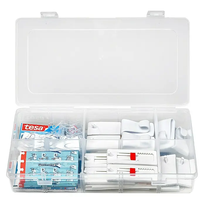 Tesa Befestigungs-Set Smart Mounting Box - Geeignet für: Glas - Ansicht von oben