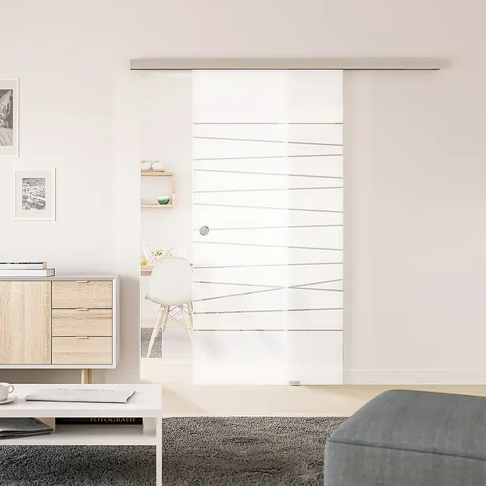 Diamond Doors Tolóajtó komplett készlet - Edzett biztonsági üveg (ESG) - Hangulatos felvétel