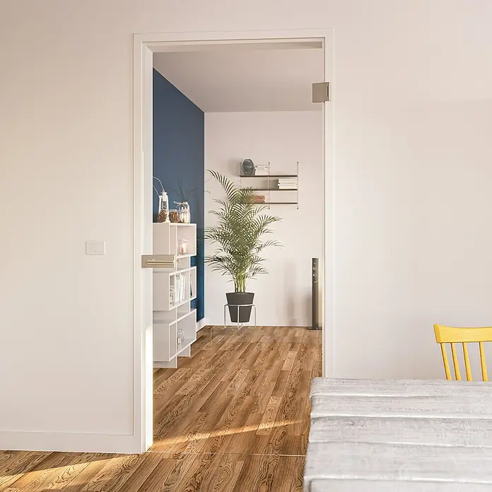 Diamond Doors Glasdrehtür Clear - 834 x 1.972 mm, Klarglas, Einscheibensicherheitsglas (ESG) - Stimmungsaufnahme