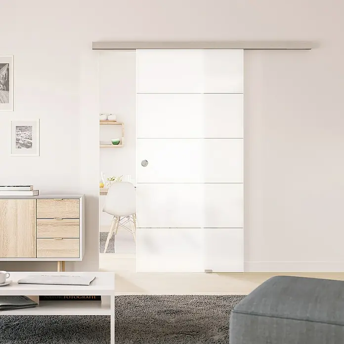 Diamond Doors Glasschiebetür Lines Positiv - 935 x 2.058 mm, Einscheibensicherheitsglas (ESG) - Stimmungsaufnahme