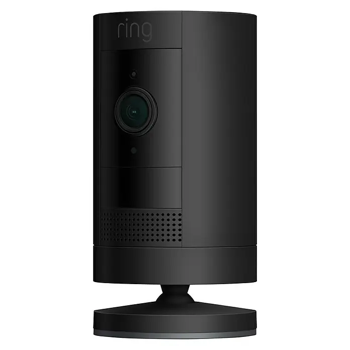 Ring Kamera Stick Up Cam Battery - Akkubetrieben, 1.080 Pixel (Full HD), Schwarz - Diagonale Ansicht