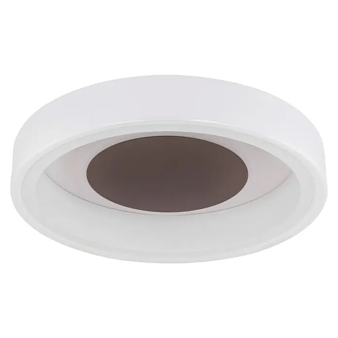 Globo Led-plafondlamp, rond - 30 W, Ø x h: 35 x 9 cm, Opaal - Zicht van beneden