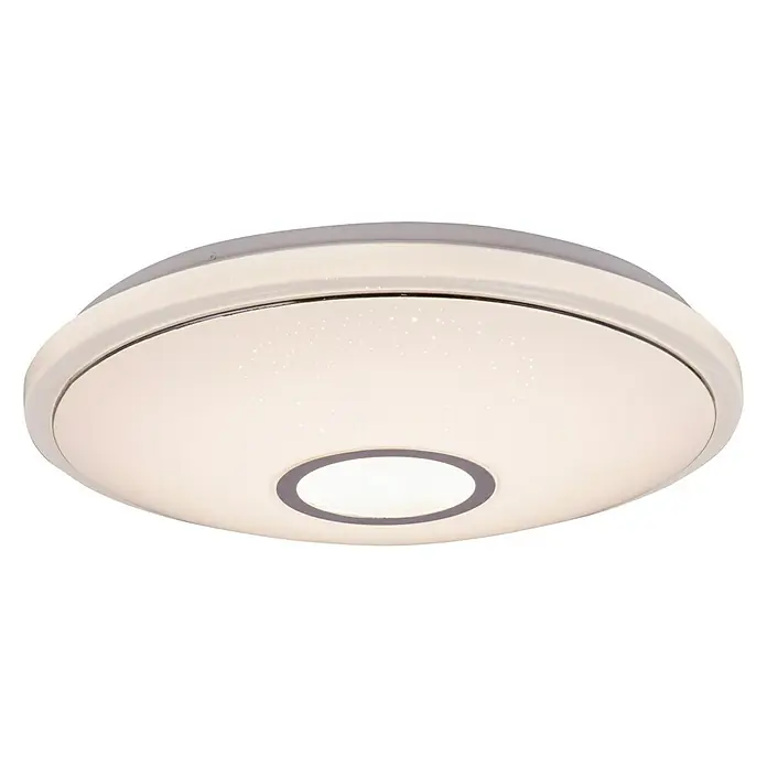 Lavida Led-plafondlamp, rond Solesino - 16 W, Ø x h: 400 mm x 8 cm, Wit - Zicht van beneden