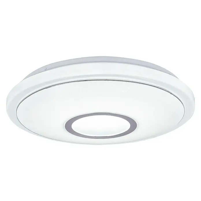 Lavida Led-plafondlamp, rond Solesino - 16 W, Ø x h: 400 mm x 8 cm, Wit - Zicht van beneden