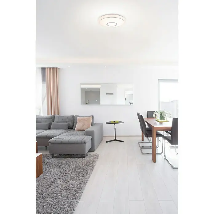 Lavida Led-plafondlamp, rond Solesino - 16 W, Ø x h: 400 mm x 8 cm, Wit - Sfeeropname