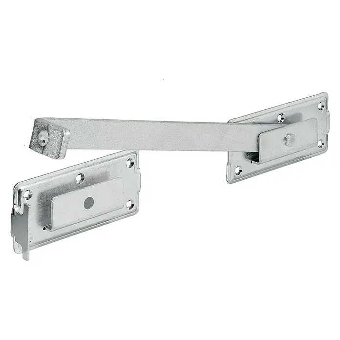 Stabilit Dubbele overslagsluiting voor poort - l x b: 340 x 180 mm - Diagonaal zicht