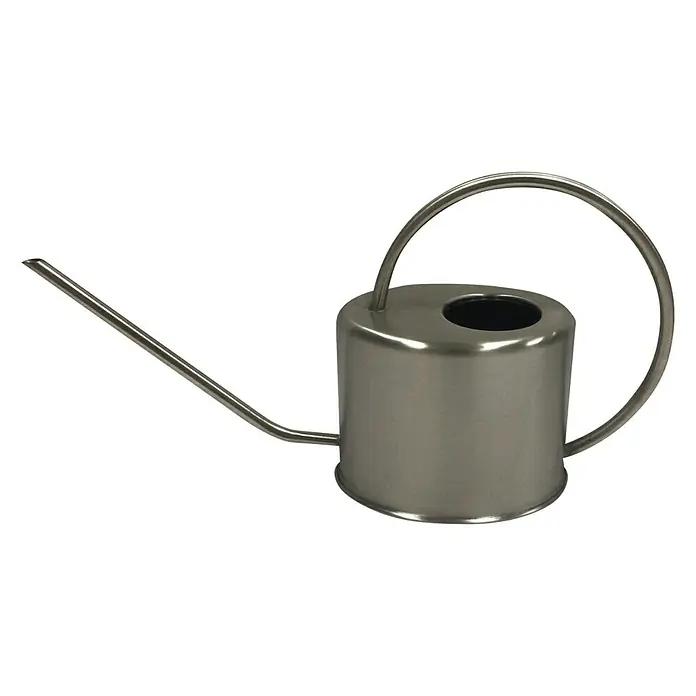 Gießkanne - Edelstahl, Oval, 1 l, Silber - Linke Seitenansicht