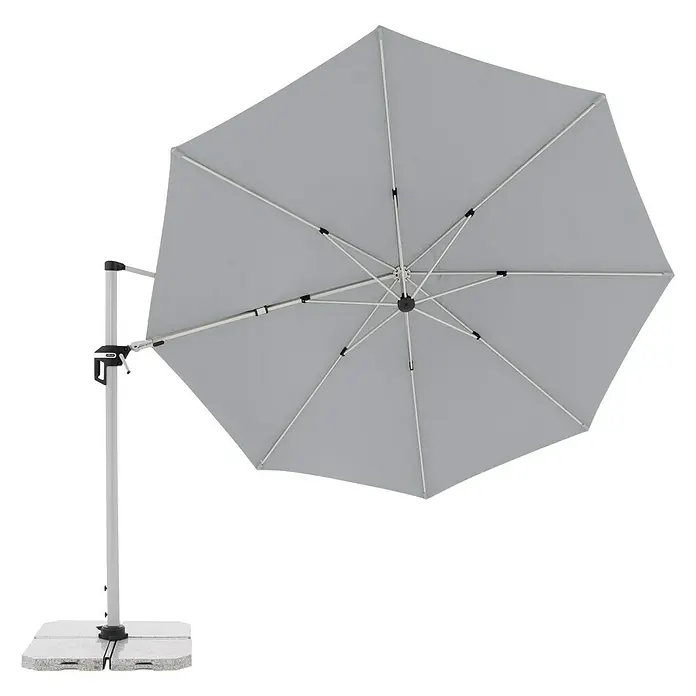 Doppler Active Pendelschirm - Hellgrau, 370 cm - Rechte Seitenansicht