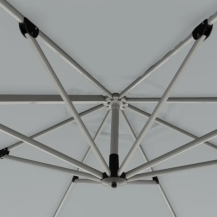 Doppler Active Pendelschirm - Hellgrau, 370 cm - Detailaufnahme