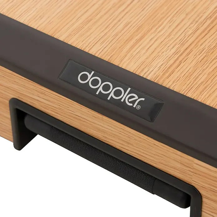 Doppler Schirmständer Trolley - 56 x 56 x 16 cm, Holz, Passend für: Schirme bis Ø 300 cm - Detailaufnahme