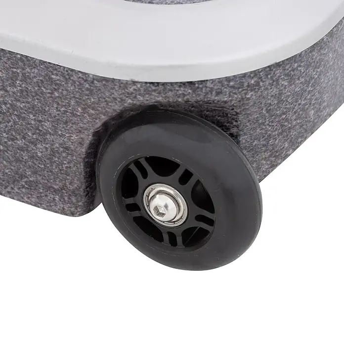 Doppler Schirmständer Trolley - 56 x 56 x 16 cm, Granit Dunkel, Passend für: Schirme bis Ø 300 cm - Detailaufnahme