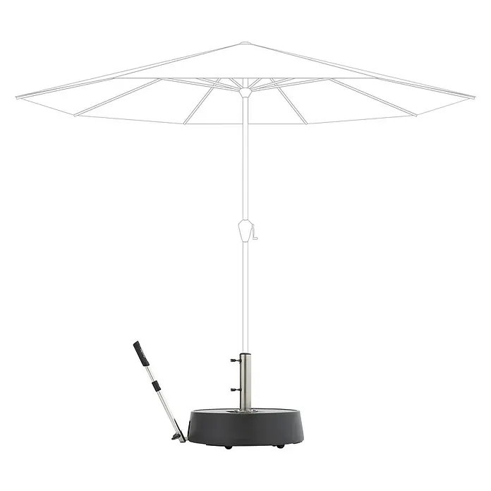 Doppler Expert Schirmständer rund Easy Move Switch - 50 kg - Vorderansicht